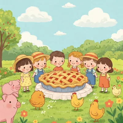 A Was an Apple Pie Illustration