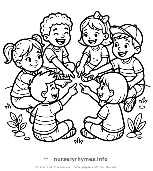 Akkad Bakkad Bambe Bo coloring page to print