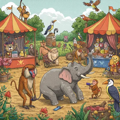 Animal Fair Illustration