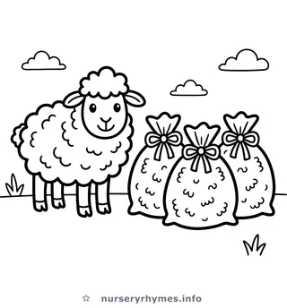 Baa Baa Black Sheep coloring page