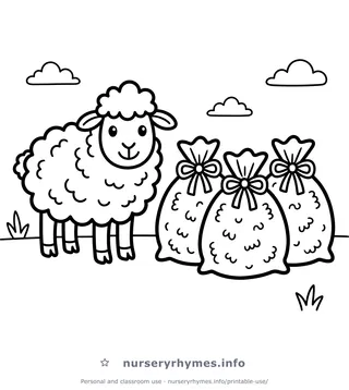 Baa Baa Black Sheep coloring page