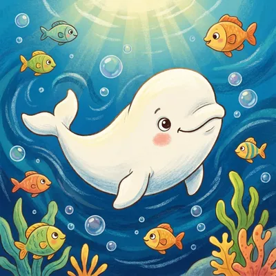 Baby Beluga Illustration