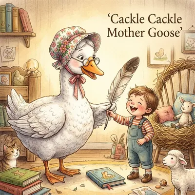 Cackle Cackle Mother Goose Illustration