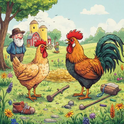 Cock-a-Doodle Doo Illustration