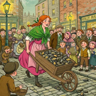 Cockles and Mussels (Molly Malone) Illustration