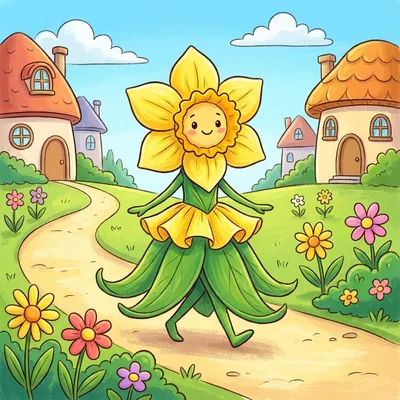 Daffy Down Dilly Illustration