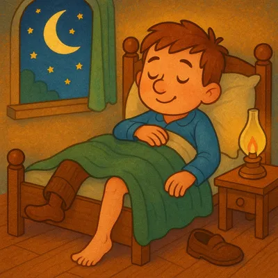 Diddle, Diddle, Dumpling, My Son John Illustration