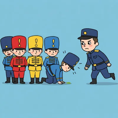 Five Little Soldiers Illustration