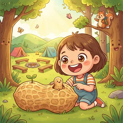 Found a Peanut Illustration