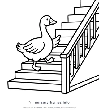Goosey Goosey Gander coloring page