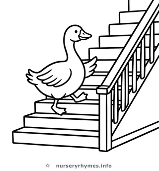 Goosey Goosey Gander coloring page