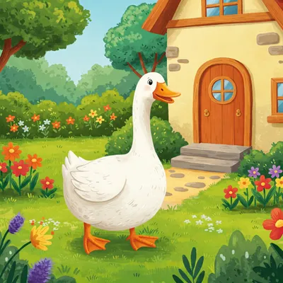 Goosey Goosey Gander Illustration