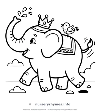 Hathi Raja Kahan Chale coloring page