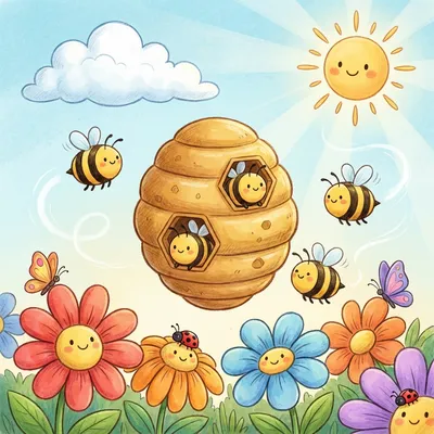 Here Is the Beehive Illustration