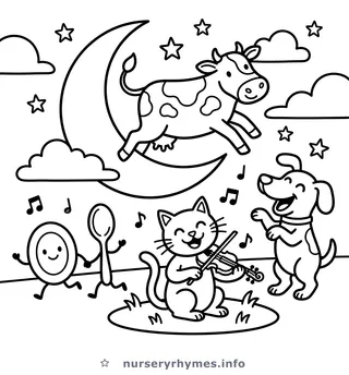 Hey Diddle Diddle coloring page