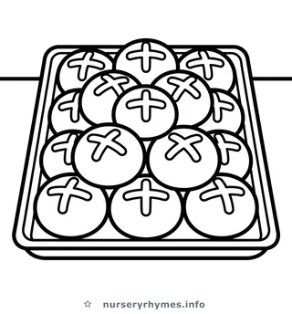 Hot Cross Buns coloring page