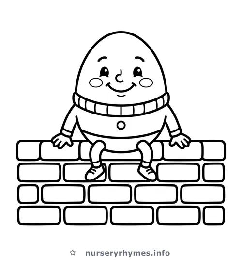 Humpty Dumpty coloring page to print