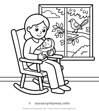 Hush Little Baby coloring page