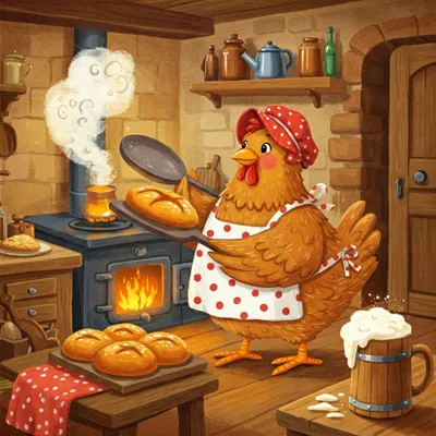 I Had a Little Hen Illustration