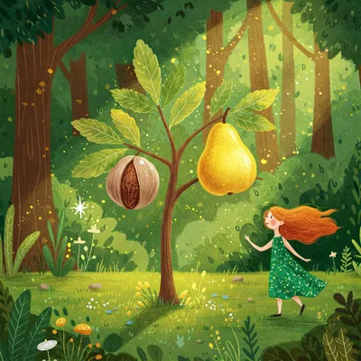 I Had a Little Nut Tree Illustration