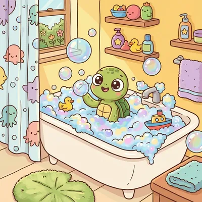 I Had a Little Turtle Illustration