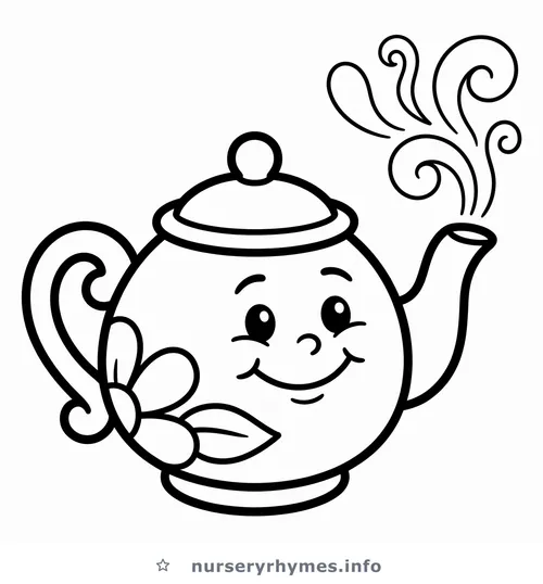 I'm a Little Teapot coloring page to print