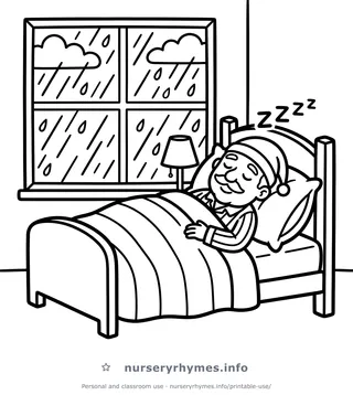 It's Raining, It's Pouring coloring page
