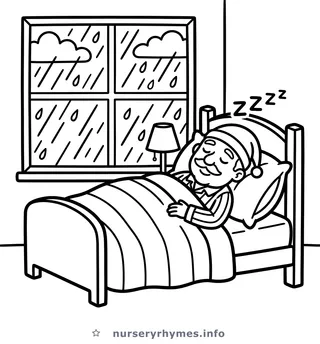 It's Raining, It's Pouring coloring page