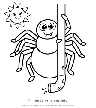 Itsy Bitsy Spider coloring page