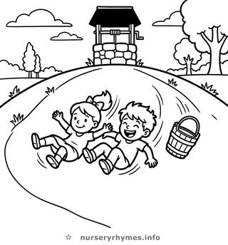 Jack and Jill coloring page