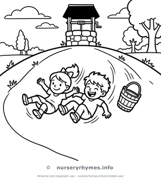 Jack and Jill coloring page