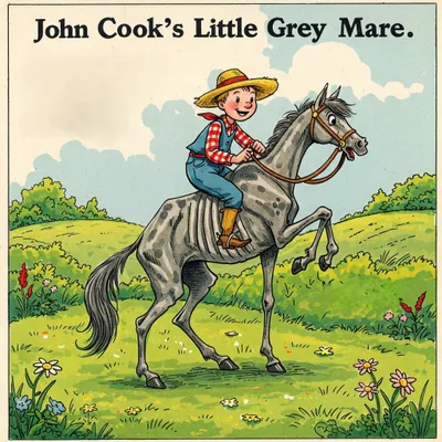 John Cook Had a Little Grey Mare Illustration