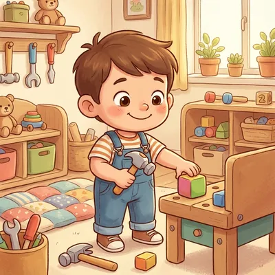 Johnny Works With One Hammer Illustration