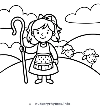Little Bo-Peep coloring page