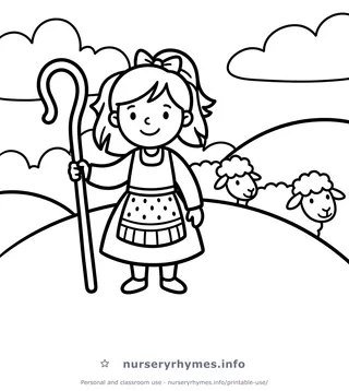 Little Bo-Peep coloring page