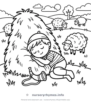 Little Boy Blue coloring page