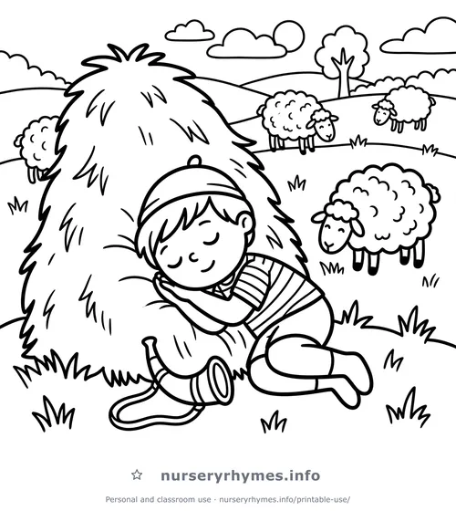 Little Boy Blue coloring page to print