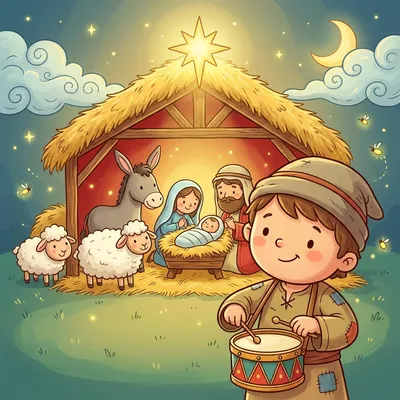 The Little Drummer Boy Illustration