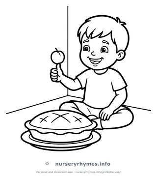 Little Jack Horner coloring page