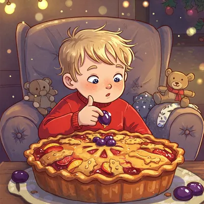 Little Jack Horner Illustration