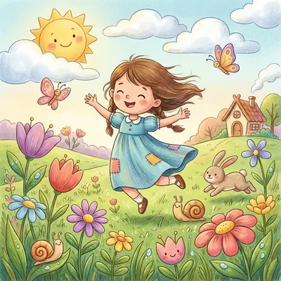 Little Jumping Joan Illustration