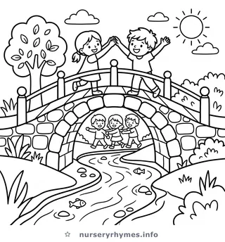 London Bridge Is Falling Down coloring page