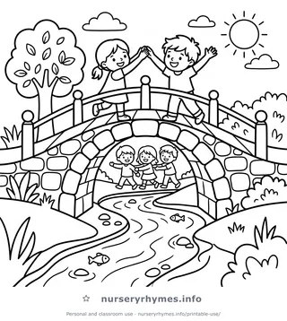 London Bridge Is Falling Down coloring page