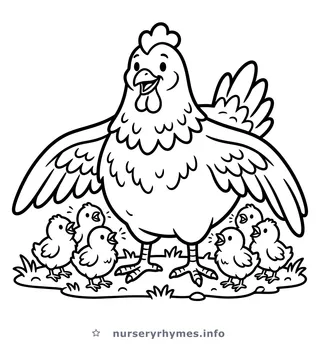 Los Pollitos Dicen coloring page