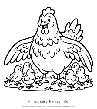 Los Pollitos Dicen coloring page