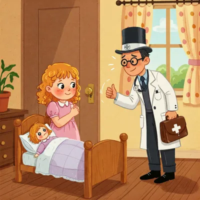 Miss Polly Had a Dolly Illustration