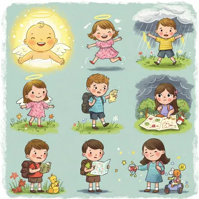 Monday's Child Illustration