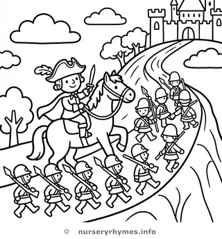 Oh, The Grand Old Duke of York coloring page
