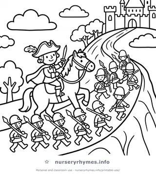 Oh, The Grand Old Duke of York coloring page
