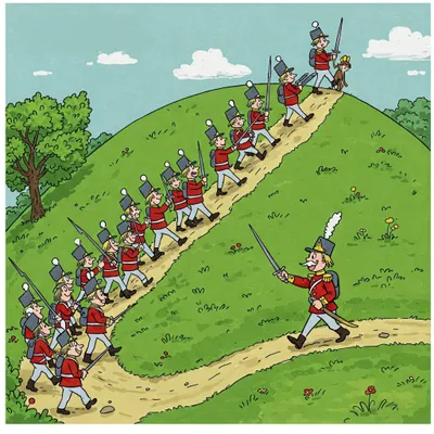 Oh, The Grand Old Duke of York Illustration